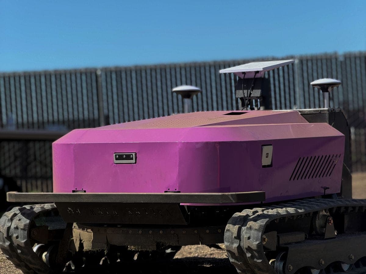 A tracked Neuralzome autonomous robot.