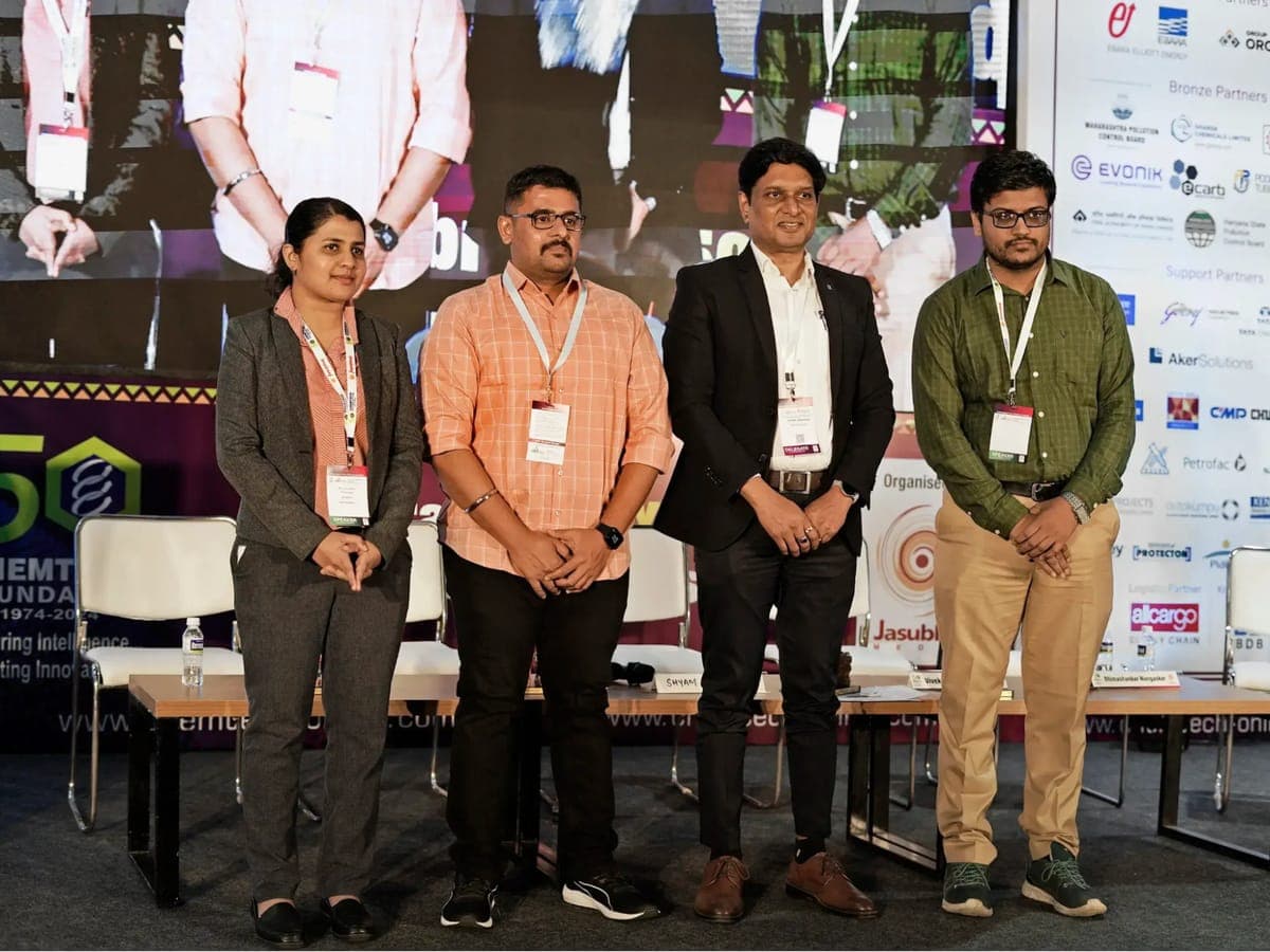 The Thermistance team on stage at an industry event.